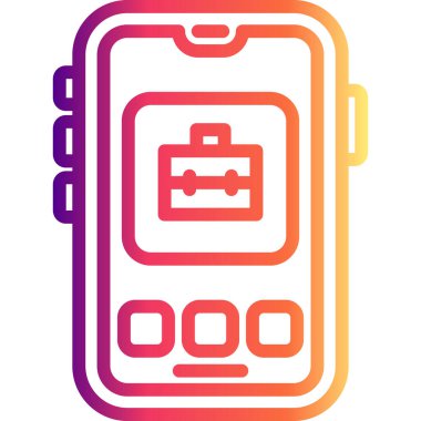 Uygulamalar veya web sayfaları için mobil evrak çantası simgesi