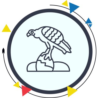 Kral Akbaba simgesi vektör illüstrasyon tasarımı