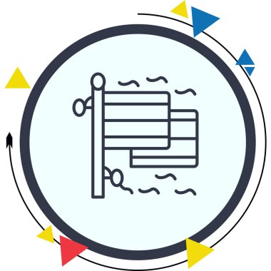 Almanya 'nın iki bayrağı, vektör simgesi