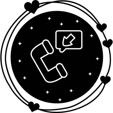 telefon ahizesi simgesi, vektör çizimi basit tasarım