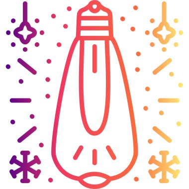 Modern Ampul simgesinin vektör çizimi