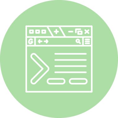 Web Sitesi Satır Simgesi, Basit Görüntü Beyaz Arkaplanda İzole Edildi