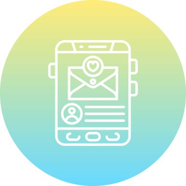 ileti web simgesi vektör illüstrasyonu