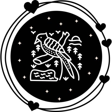 Quetzal simge vektör illüstrasyon tasarımı