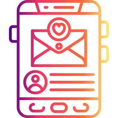 İleti Asgari Düz Vektör İllüstrasyonu