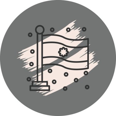 Hint Bayrağı Yüksek Çözünürlük Minimum Vektör Tasarımı