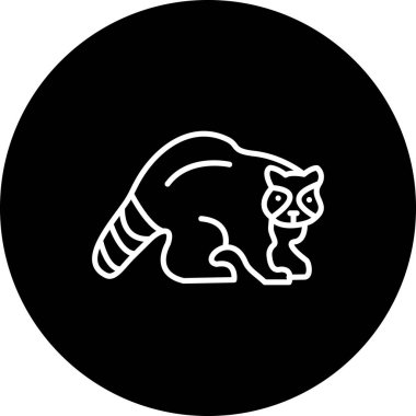 Rakun simgesi vektör çizimi