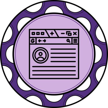 Web sitesi Profili Dinamik Modern Yaratıcı Vektör Varlığı