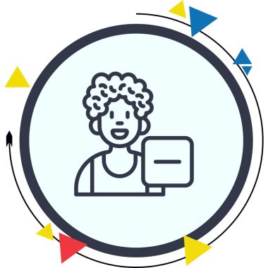 Kullanıcı Çıkarması Yenilikçi Düz Ürün Tasarım Sembolü