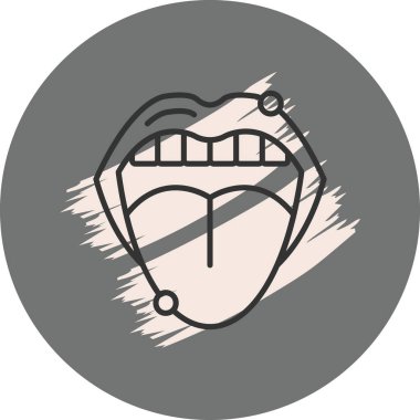 Mouth Modern Dengeli Marka Vektörü Sembolü