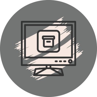 arşiv web simgesi vektör illüstrasyonu