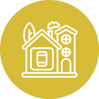 Ev Akıllı Telefonu Yüksek Çözünürlüklü Düz Tasarım Sembolü