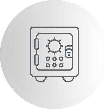 Güvenlik Kutusu Yüksek Çözünürlüklü Düz Tasarım Sembolü