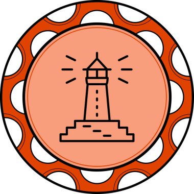 Deniz Feneri Dengeli Profesyonel Markalaşma Grafik Sembolü