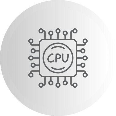 İşlemci Özelleştirilmiş Özel Vektör Sanatı Nesnesi