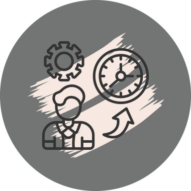 Çalışma Saati Sofistike Temiz Ürün Grafik Şekli