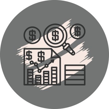 Küre, vites, çubuk grafikleri ve bir dolar işaretli yukarı doğru ok gösteren bir finansal büyüme grafiği