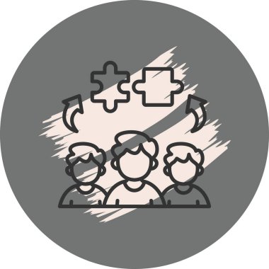 takım web simgesi vektör illüstrasyonu