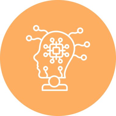 Yapay zeka satırı simgesi, vektör çizim