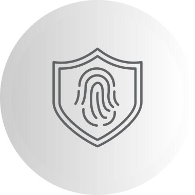 Parmak izi Çizgisi Simgesi Beyaz Arkaplanda İzole Edildi  