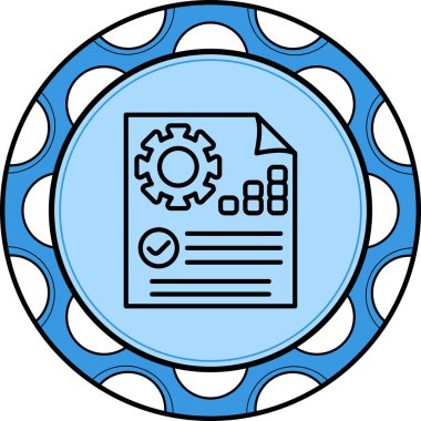 Proje Yönetimi web simgesi vektör illüstrasyonu