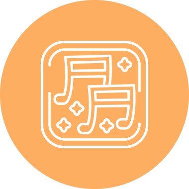 müzik web simgesi vektör illüstrasyonu