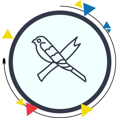 Barn Swallow ikon vektör illüstrasyon tasarımı