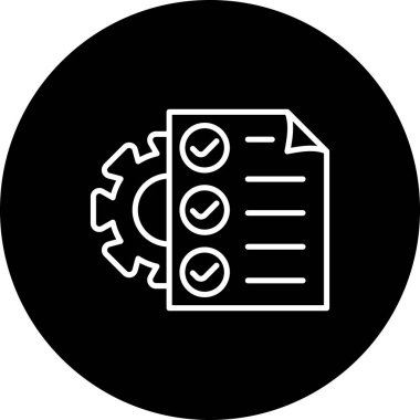 Proje Yönetimi web simgesi vektör illüstrasyonu