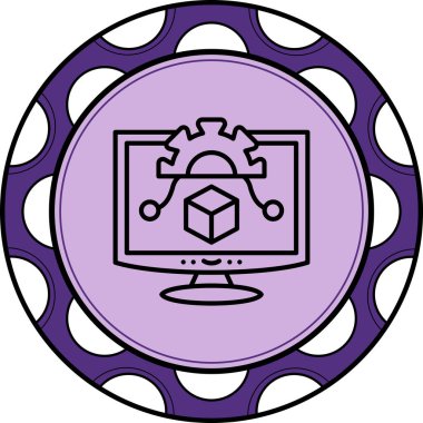 Algoritma modern simgesinin vektör çizimi