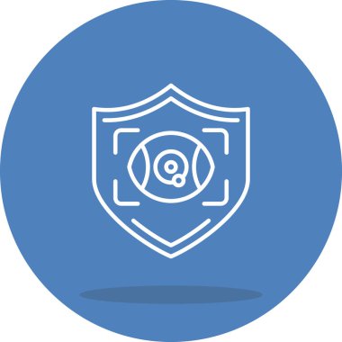 Retinal Tarama Web simgesi vektör çizimi