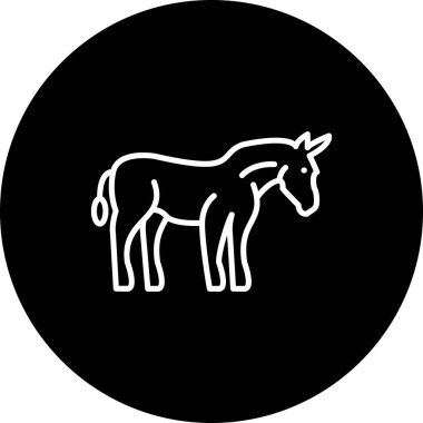 Eşek simgesi vektör illüstrasyon tasarımı