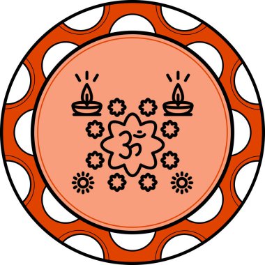 Om Yüksek Çözünürlüklü Düz Tasarım Sembolü