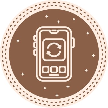 Mobil Geri Dönüşüm Eşsiz Düz Dijital Tasarım Nesnesi