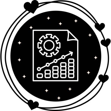 Proje Yönetimi web simgesi vektör illüstrasyonu