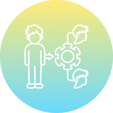 Takım Yönetimi web simgesi vektör illüstrasyonu