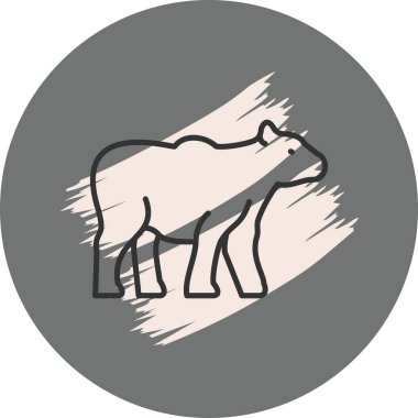 Kutup Ayısı simgesi vektör çizimi tasarımı