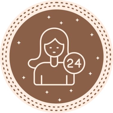 Modern 24 Saat 'in vektör illüstrasyonuName