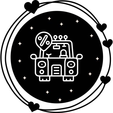 İndirimli web simgesi vektör illüstrasyonu