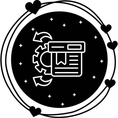 Envanter Yönetimi simgesi basit düz illüstrasyon