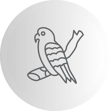 Kea kuş simgesi vektör çizimi tasarımı