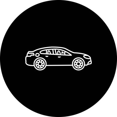 araba simgesi, vektör illüstrasyonu basit tasarım