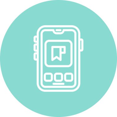 Mobil Kitap Zarif Modern Yaratıcı Sanat Sembolü olarak işaretlendi