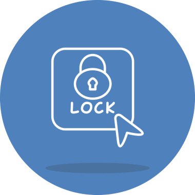 kilit web simge vektör çizim