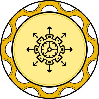 Proje Yönetimi web simgesi vektör illüstrasyonu