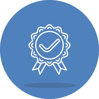 Rozet simgesi, vektör illüstrasyonu basit tasarım