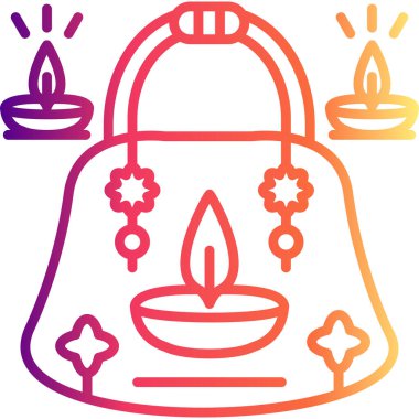 Alışveriş poşeti simgesinin vektör illüstrasyonu