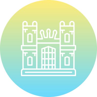 Castle Gate simgesinin vektör illüstrasyonu