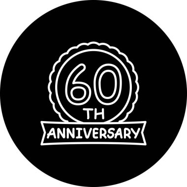 60. Yıldönümü Eşsiz Düz Dijital Tasarım Nesnesi
