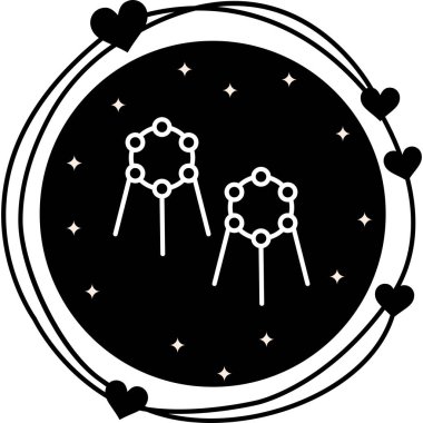 Yapay zeka satırı simgesi, vektör çizim