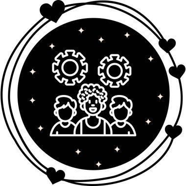 Takım çalışması Dengeli Düz Sanat Özelliği